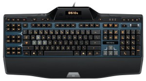 Logitech G510 with LCD screen.